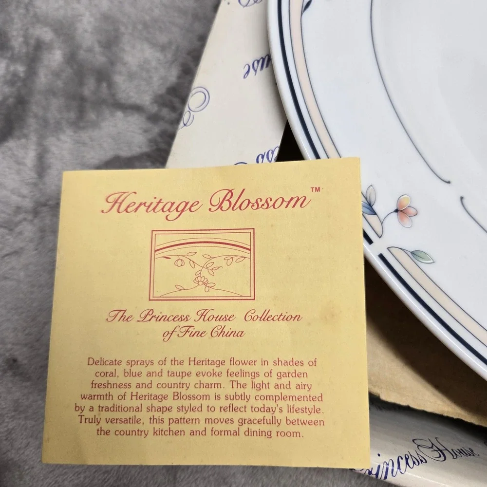 Princess House Heritage Blossom Oval Serving Platter Fine Porcelain Japan 661